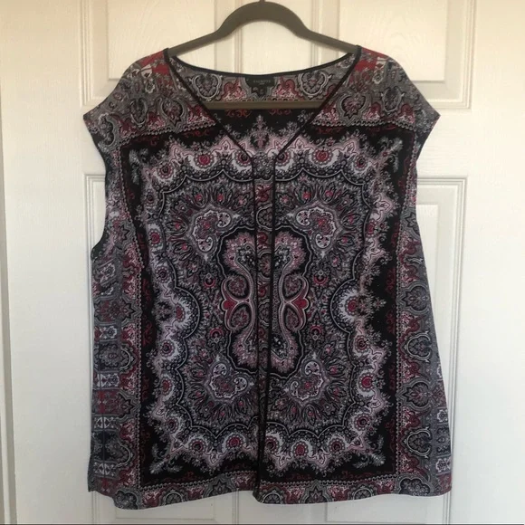 Talbots Paisley Print Sleeveless Top- size 2X - Picture 1 of 5